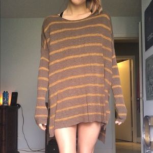 free people oversized striped sweater